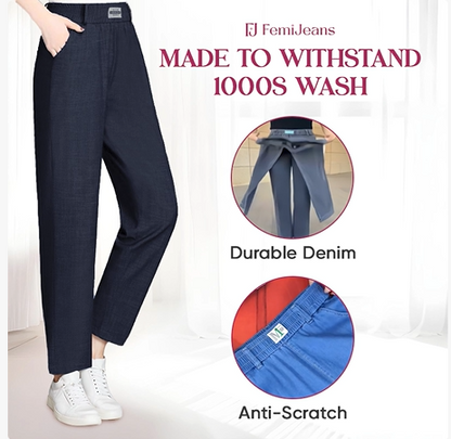 Women's High-Waisted Stretchy Straight-Leg Pants