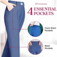 Women's High-Waisted Stretchy Straight-Leg Pants