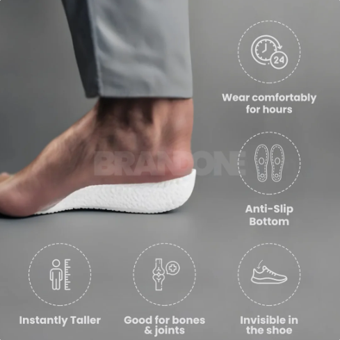 Scientific corrective leg insole, invisible height increase full size must have!