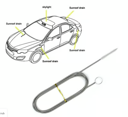 Car Drain Dredge Cleaning Scrub Brush