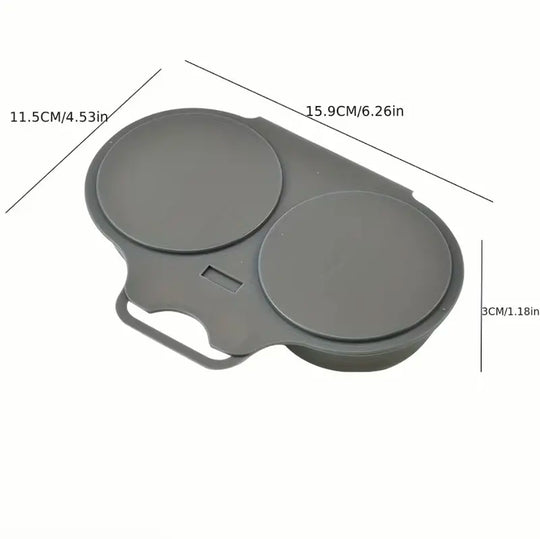 🍳Hot Sale 🔥 Dual Cavity Microwave Egg Poacher, Oil‑Free Quick Breakfast Egg Cooker, Food‑Safe Double‑Slot Egg Steamer for Fast Home Morning Meal Prep