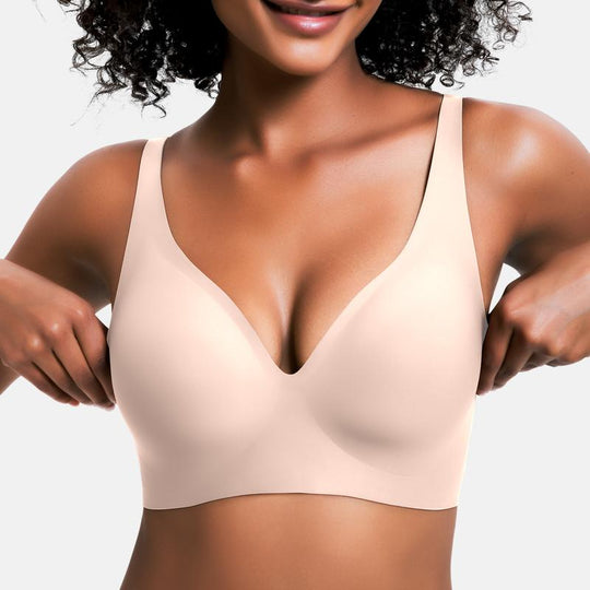 elly Wireless Seamless Deep V Push-Up Bra