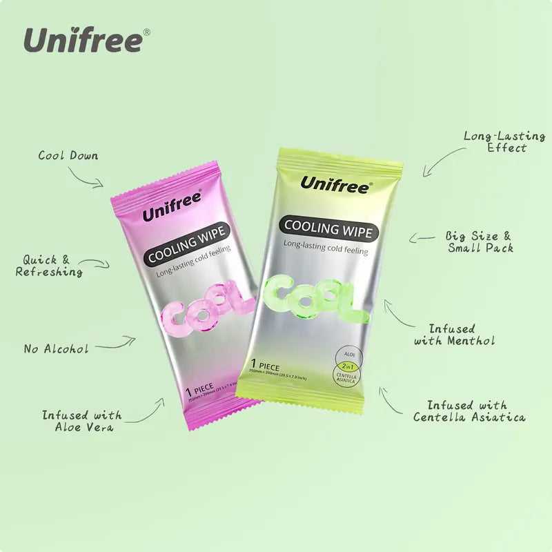 Pack of 10 Disposable Cooling Body Wipes