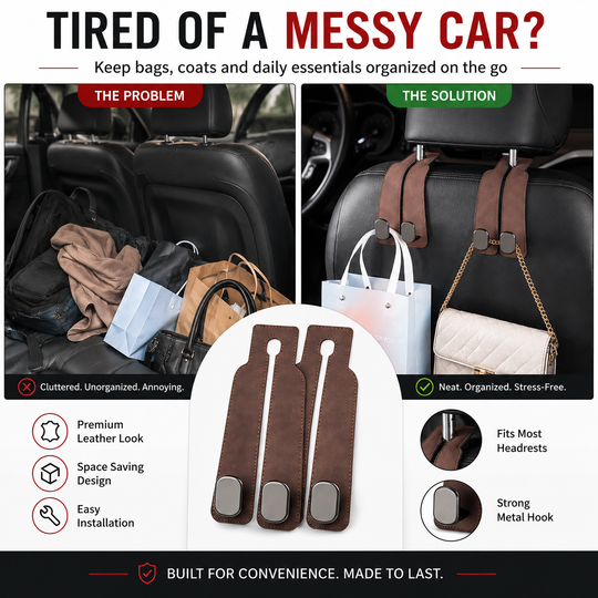 LAST DAY - BUY 1 GET 1 FREE 🧥Seat Back Hanger – Perfect for Bags, Coats & More