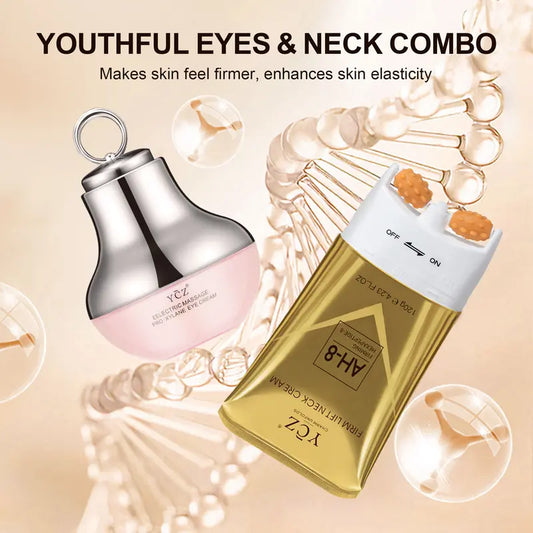 Neck-Eye Care Tightening & Revitalizing Set – Smooth Fine Lines, Firm & Hydrate | Say Goodbye to Turkey Neck & Eye Wrinkles