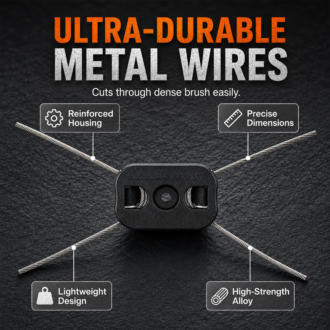 ⏰🔥LIMITED TIME 50% OFF! ⚡Heavy-Duty Steel Wire Weed Eater Head