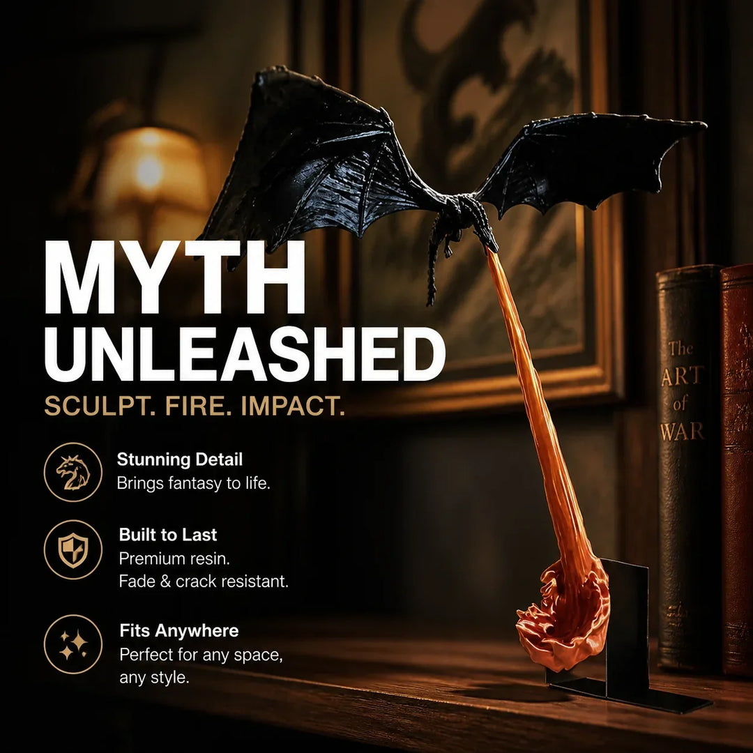 🔥 50% OFF – LIMITED TIME 🐉 Dragon Flame Book Nook – Flying Dragon Bookshelf Ornament for Book Lovers