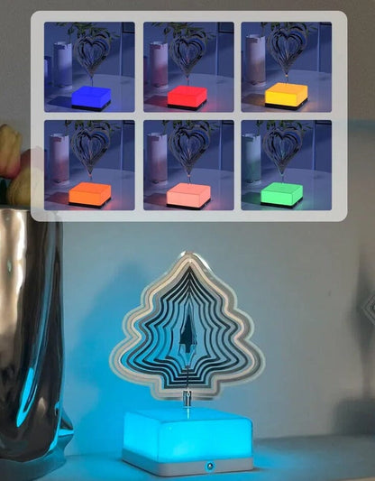 3D Rotating Color Changing Ambient Lamp With App + Remote Control