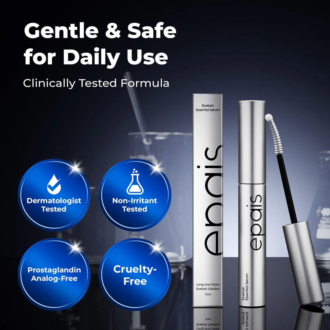 🎁✨  Essential Eyelash Growth Serum, Jumbo Size 0.5fl.oz - Safe & Gentle Lashes Care, Fuller, Thicker in 2 Weeks, Non-Prostaglandin