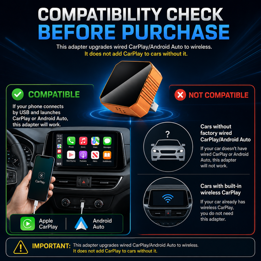 💐60% OFF ! Wireless Car Adapter – No More Cables, Smart Driving 🎯📱【Special Price】