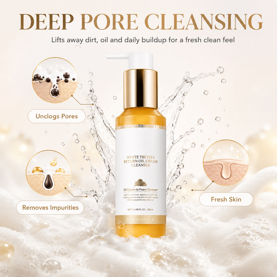 Deep pore cleansing facial cleanser, exfoliates, removes blackheads, tightens pores