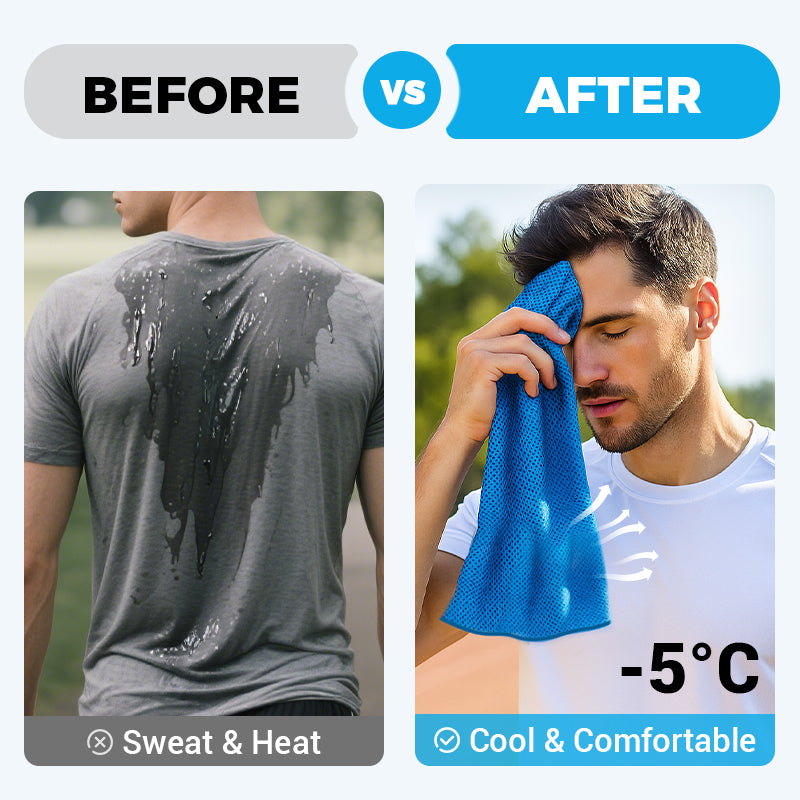 ❄️Cold Sweat Towel You Can Use Anywhere, Anytime! Reusable Soft Absorbent Cooling Portable