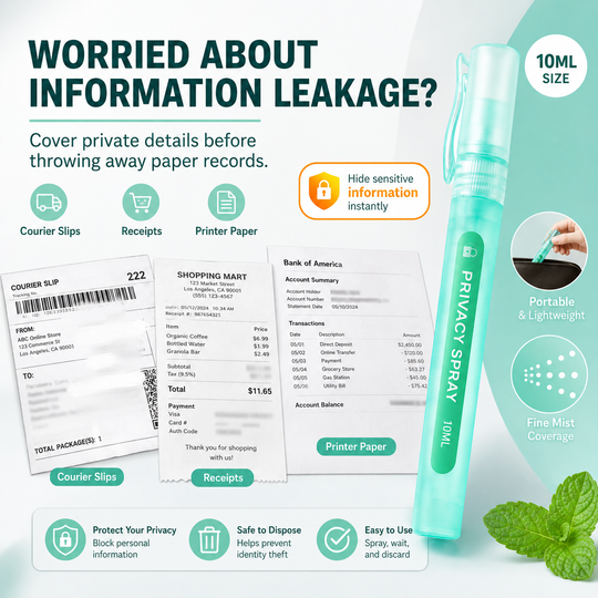 Thermal Paper Spray - Protect Your Privacy - Suitable for Courier Slips, Paper Surfaces, Printer Paper