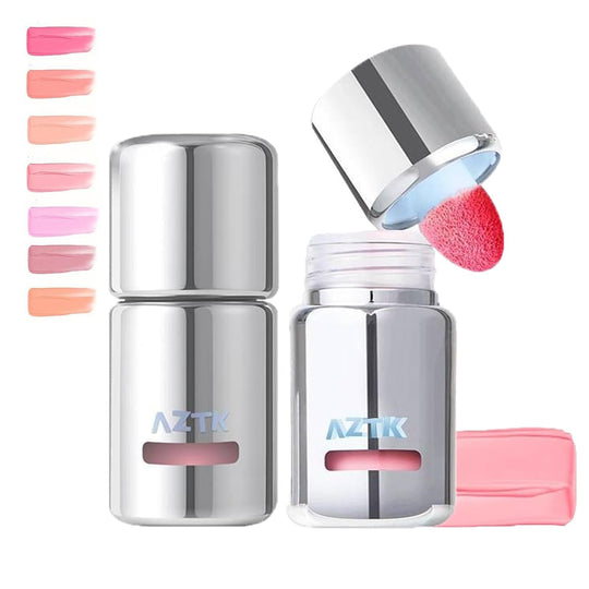 Aztk Liquid Blush, Jelly Color Liquids Blushes with Sponge Head