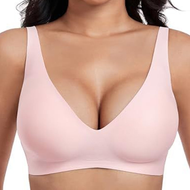 elly Wireless Seamless Deep V Push-Up Bra