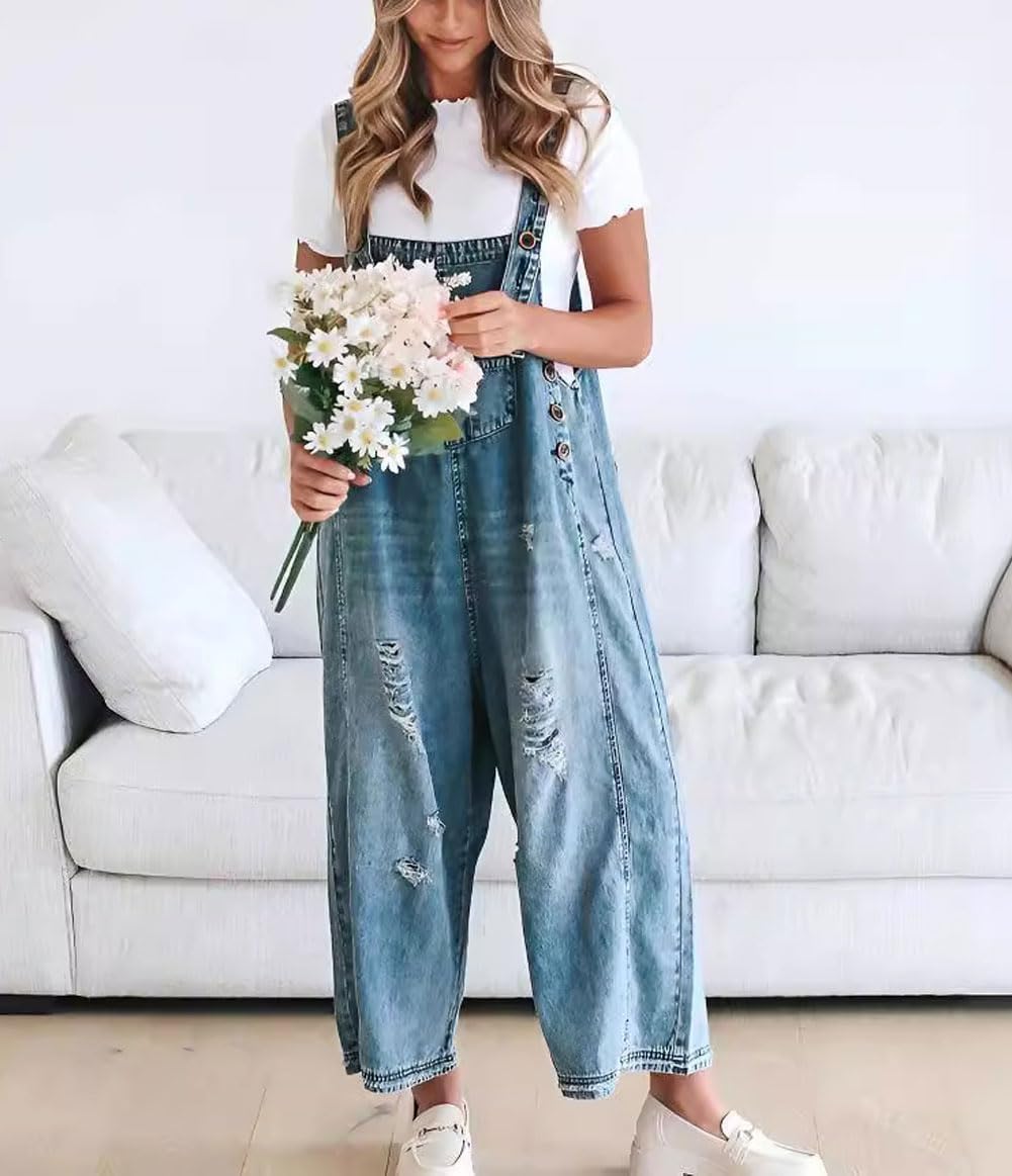 🛑50% OFF NOW! Adorable Button Jumpsuit & Denim Overalls Deal 🎉