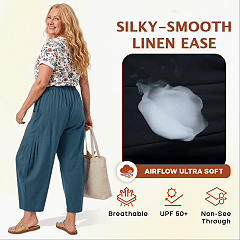 🌞Summer Hot Sale 50% OFF -👖Women's Linen Wide Leg Pants with Pockets