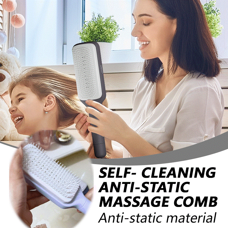 🥰Valentinstags-Special: 50 % Rabatt🎀Selbstreinigender antistatischer Massagekamm