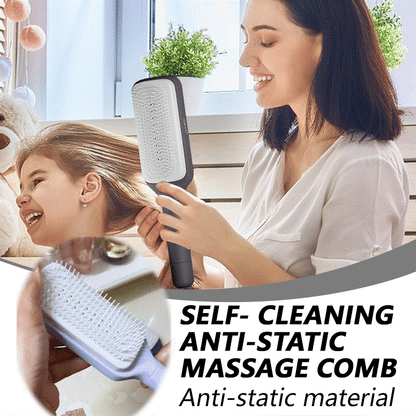 🥰Valentinstags-Special: 50 % Rabatt🎀Selbstreinigender antistatischer Massagekamm