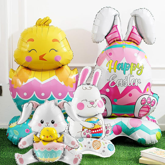 🎁EASTER SALE – £5.99!!🐰🎉Giant 3D Standing Bunny Balloon Self-Supporting Festive Cheer