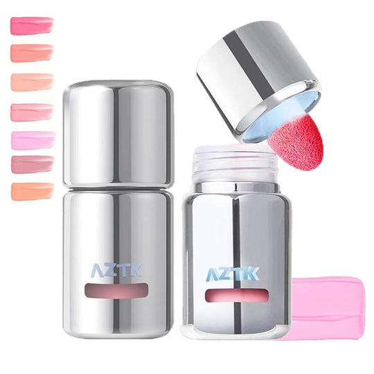 Aztk Liquid Blush, Jelly Color Liquids Blushes with Sponge Head