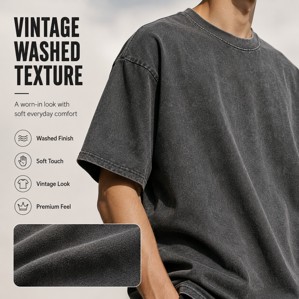🔥Last Day Sale 60% OFF⏰👕Loose Vintage Solid Color Short Sleeve Top✨
