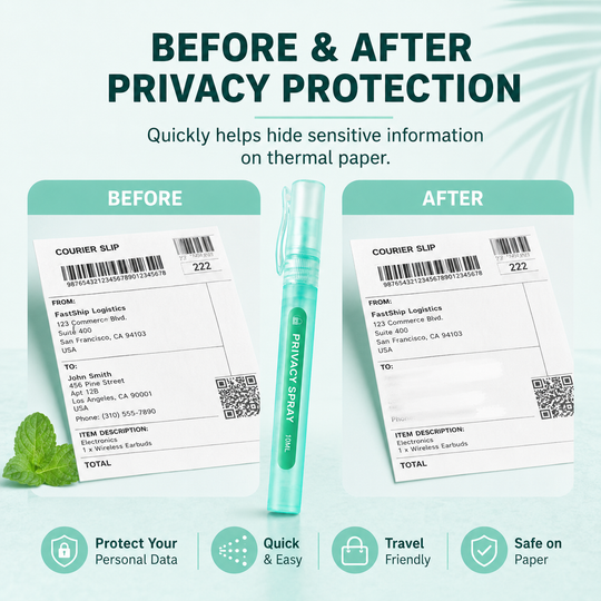 Thermal Paper Spray - Protect Your Privacy - Suitable for Courier Slips, Paper Surfaces, Printer Paper