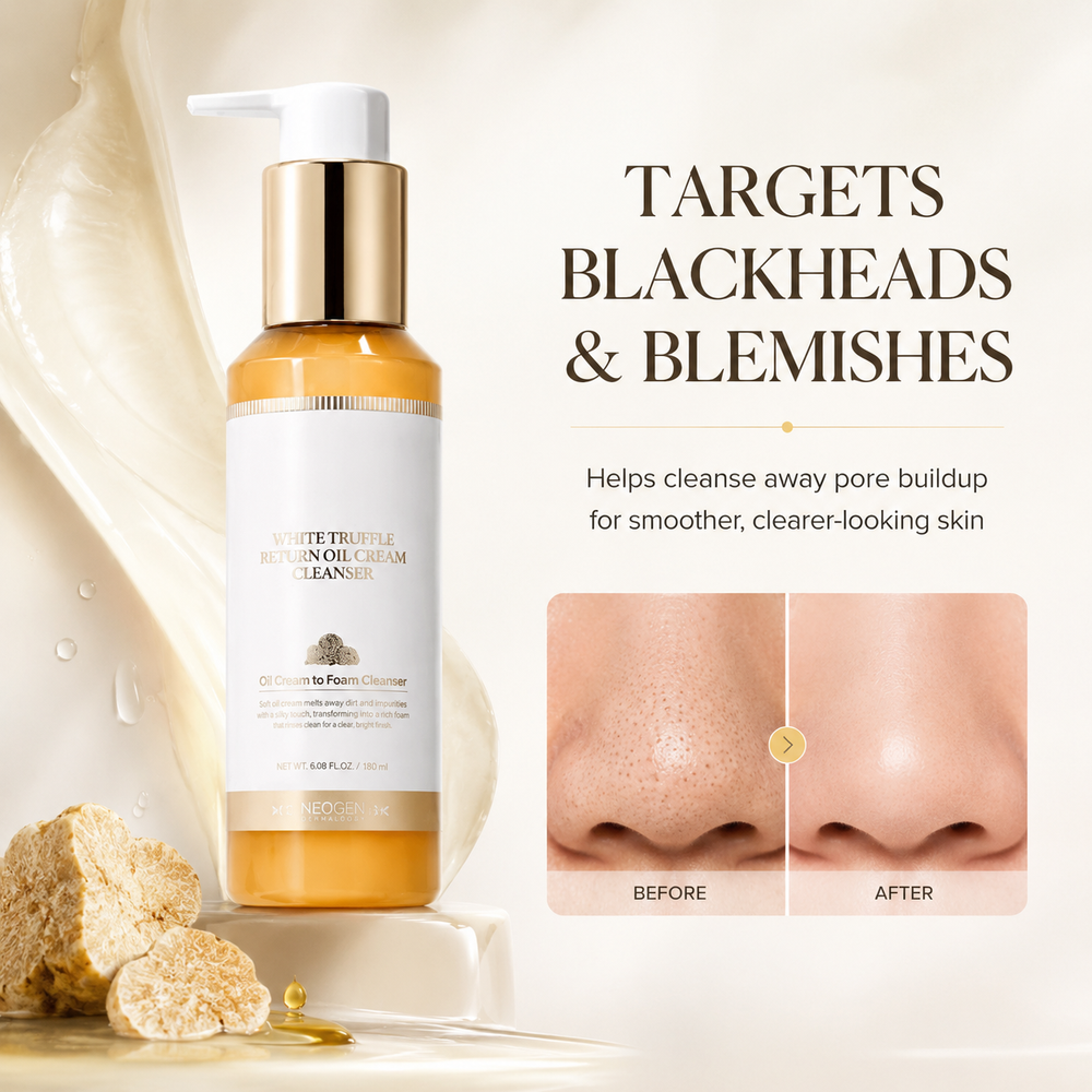 Deep pore cleansing facial cleanser, exfoliates, removes blackheads, tightens pores