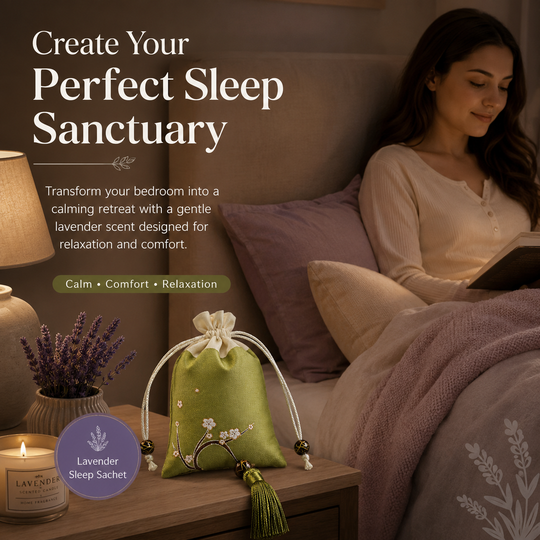 Lavender Herbal Sachet - relax, calm, bedtime routine, fall asleep faster, peaceful sleep environment