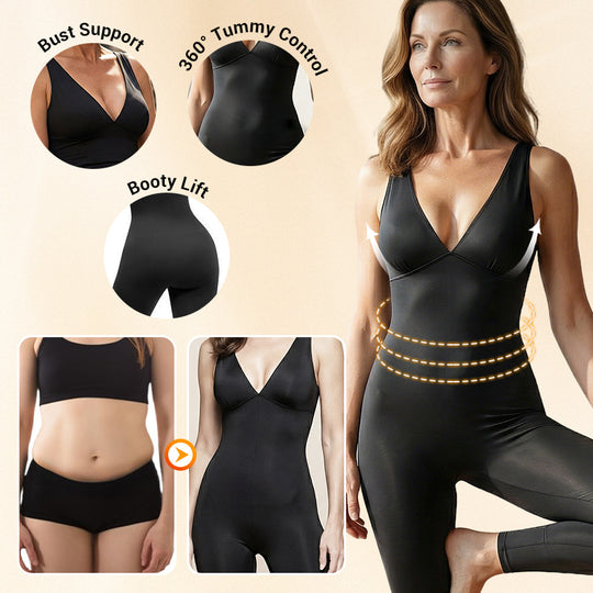 🥳2026 HOT SALE🥳💞50K+ SOLD!🌸🦋50% OFF High-Stretch V-Neck Jumpsuit – All-day ease for fitness & beyond. Breathable, flexible & effortlessly chic. Your go-to for movement. 🧘‍♀️💫
