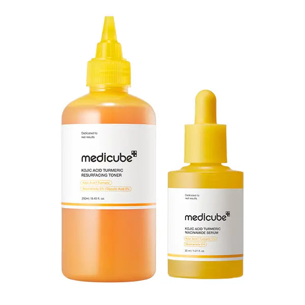 Kojic Acid Turmeric Power Duo for Face & body | Ideal for Troubled Skin & Use After Spot Care | Soothing & Calming with Kojic Acid, Turmeric, Niacinamide