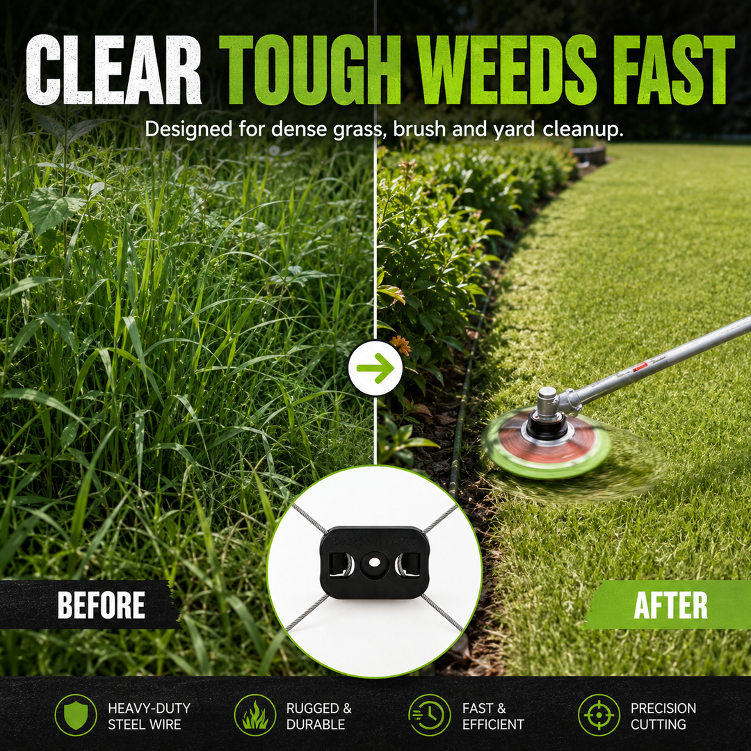 ⏰🔥LIMITED TIME 50% OFF! ⚡Heavy-Duty Steel Wire Weed Eater Head