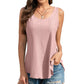 🎁Womens Tank Tops Sleeveless EyeletEmbroidery Scoop Neck Loose Fit Casual SummerFlowy