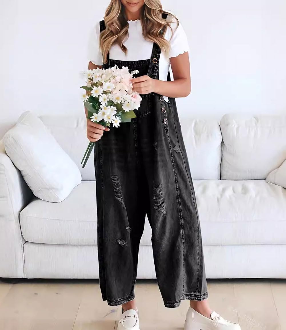 🛑50% OFF NOW! Adorable Button Jumpsuit & Denim Overalls Deal 🎉