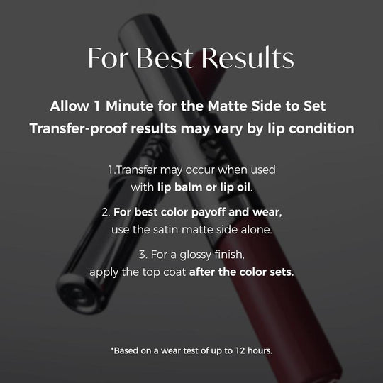 Perfect Twin Lip — Dual-Ended Liquid Lipstick with Velvet Matte Color and Glossy Shine