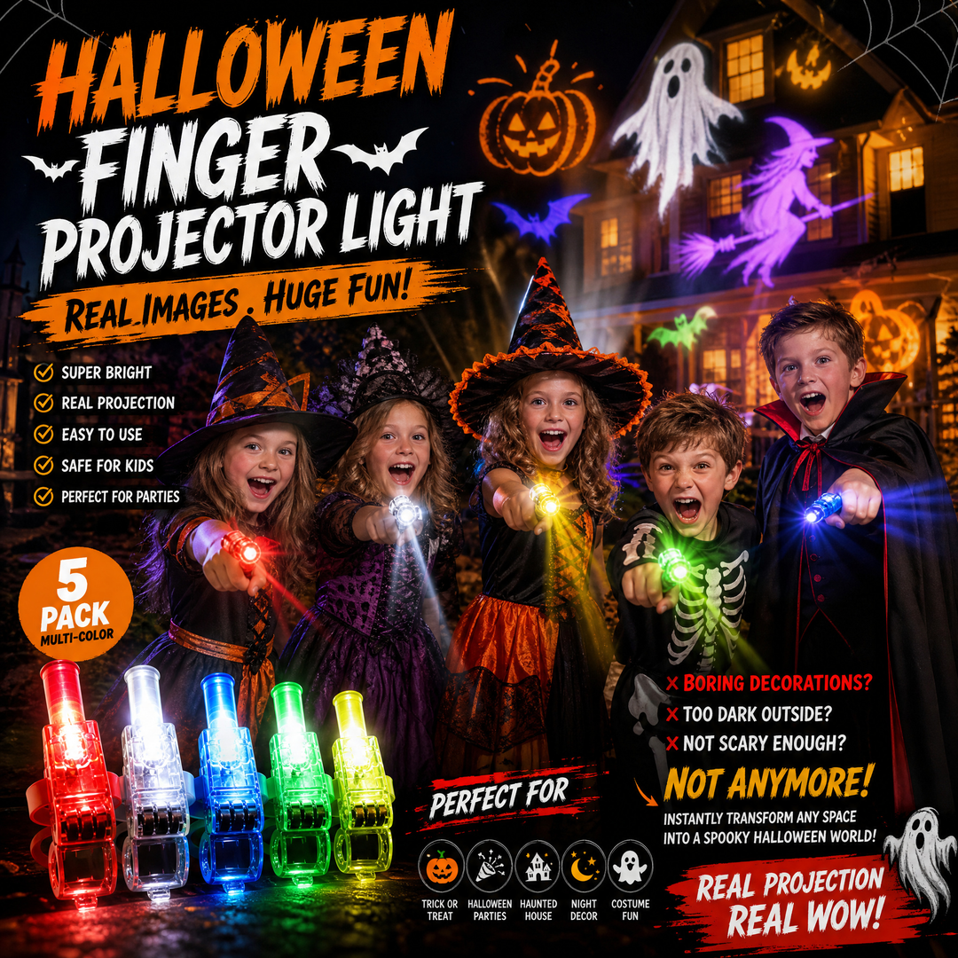 🎃 Save 50%! 👻 Mini LED Finger Lights – Colorful glow, elastic band & party-ready ✨