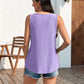 🎁Womens Tank Tops Sleeveless EyeletEmbroidery Scoop Neck Loose Fit Casual SummerFlowy