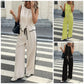 ☀️ 60% OFF TODAY ☀️ Women's Sleeveless Tank & Pants Set - Contrast Binding, Drawstring Waist | Trendy Co-ord, Breathable & No-Fuss Outfits | UK Sizes