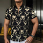 Men's Cooling Stretch Stand Collar 3D Floral Shirt