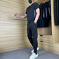 🌴Summer Specials❄️Men's Casual Sports Short Sleeve Long Pants (2-Piece Set)