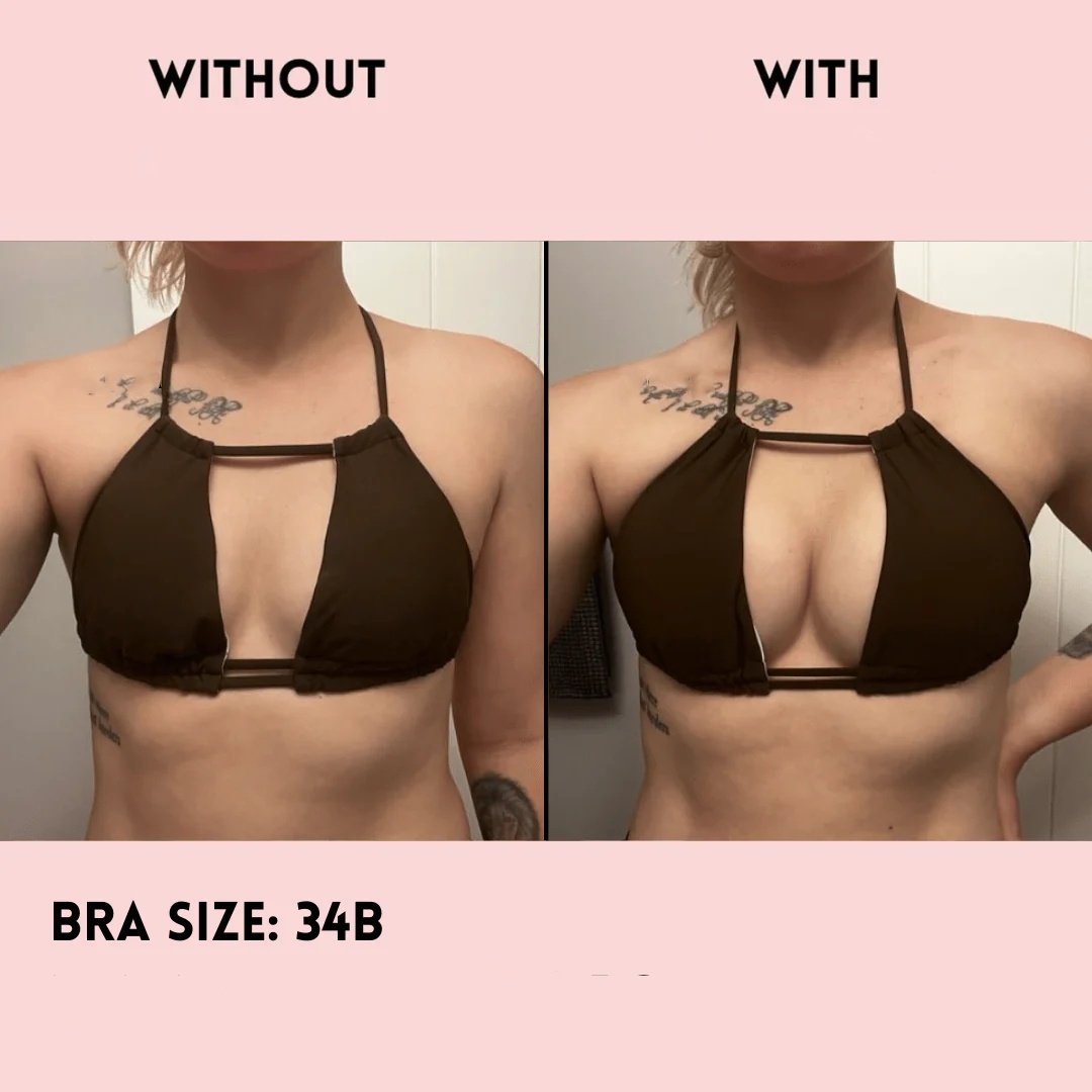 OUFALI Push Up Sticky Inserts Double-Sided Adhesive Ultra Boost Padding Inserts for Bikini Swimsuit Sports Strapless Bra