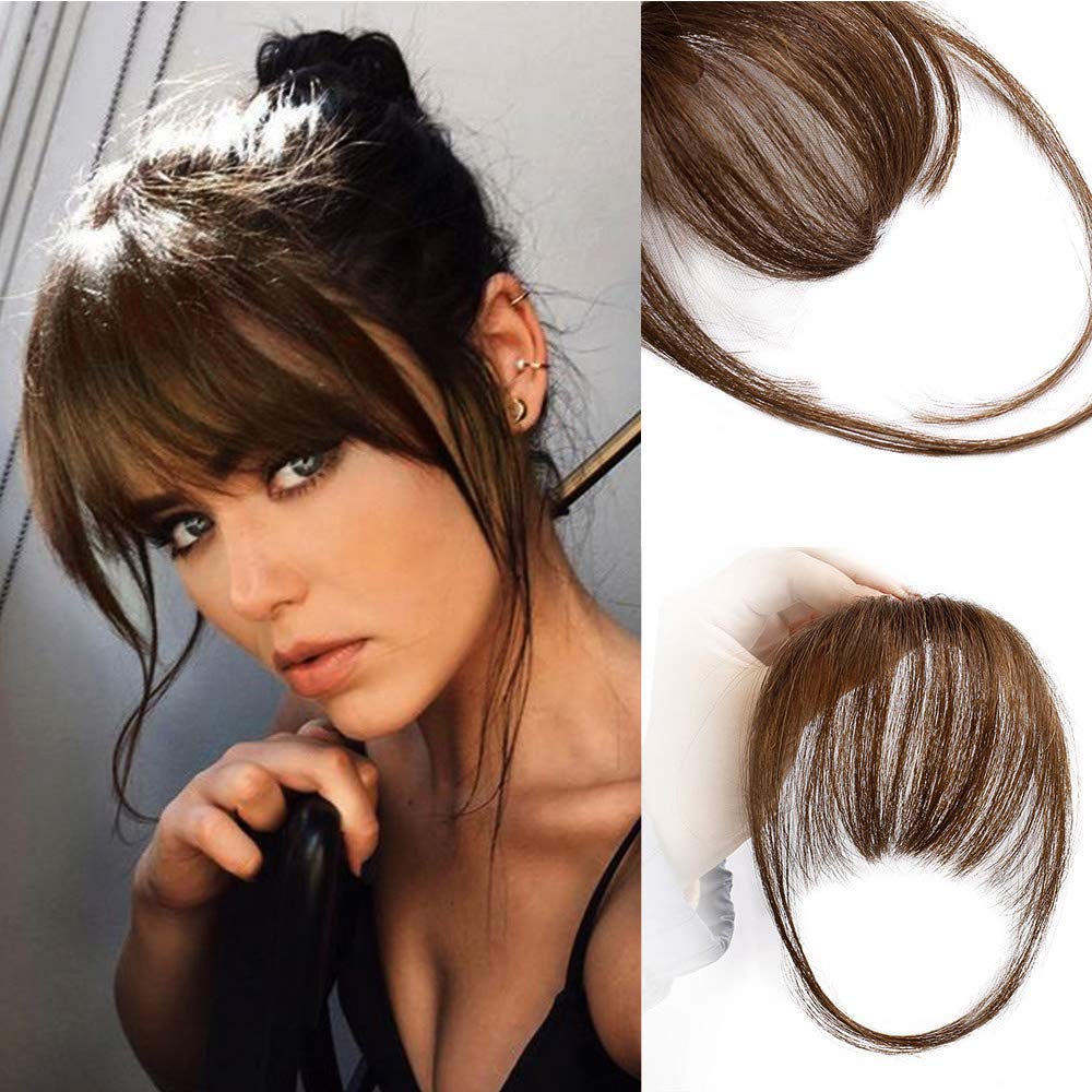 🎀Last Day 60% OFF🎀Clip In Bangs 100% Human Hair Extensions Air Bangs