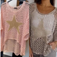 ⏰50% discount⌛🔥Women's Fashion Round Neck Crochet Knit Fishnet Top