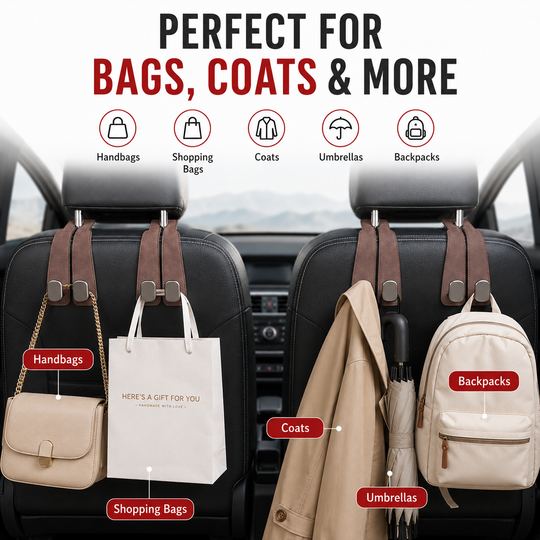 LAST DAY - BUY 1 GET 1 FREE 🧥Seat Back Hanger – Perfect for Bags, Coats & More