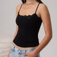 Padded Lace Cami Top Double Lined Sexy Tank Top Spaghetti Strap Club Party Shirt