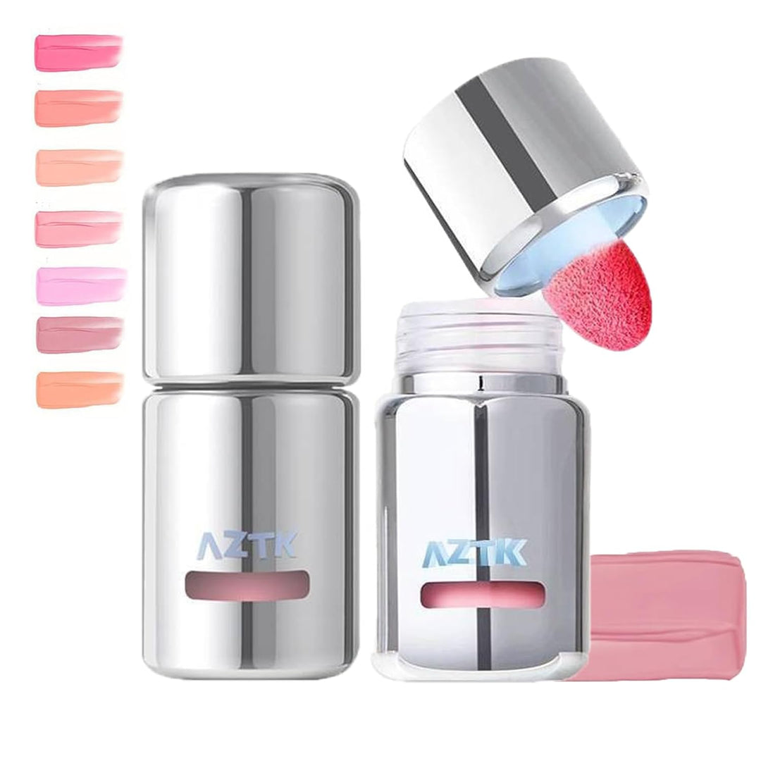 Aztk Liquid Blush, Jelly Color Liquids Blushes with Sponge Head