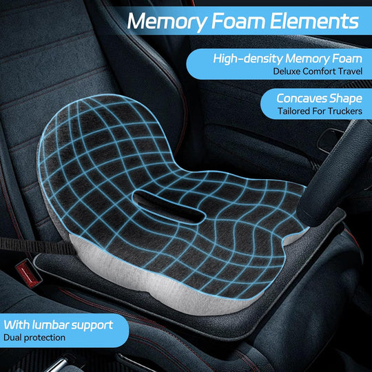 💥50% OFF !!!⏰Non-Slip Memory Foam Seat Cushion – Sciatica Relief, Breathable Mesh & Universal Fit for Car, Office & Wheelchair