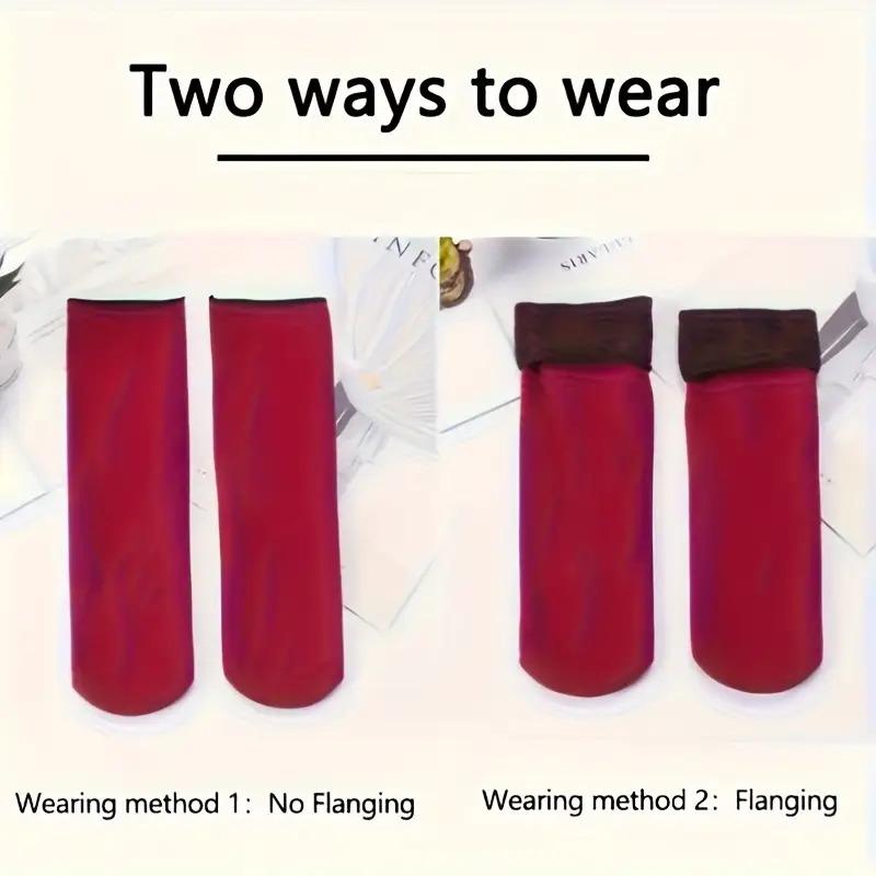 💖LAST DAY SALE -Each Only ￡1.89🎁5/10PCS Unisex Thickened Fleece Lined Cold-Proof Winter Socks