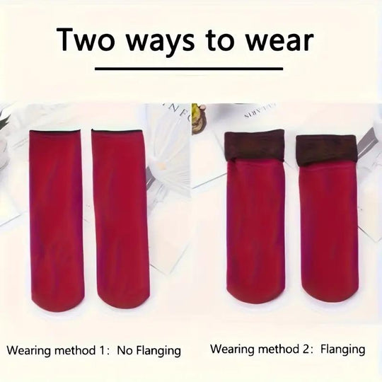 💖LAST DAY SALE -Each Only ￡1.89🎁5/10PCS Unisex Thickened Fleece Lined Cold-Proof Winter Socks