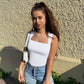 💥Big Sale-60% Off🔥✨Sexy Ribbed Bodysuit: Square Neck, Sleeveless, Stretchy Soft for All-Day